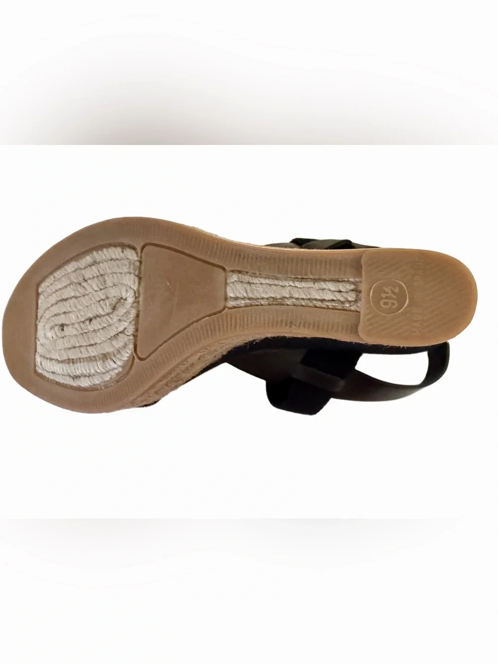 Tory Burch 120MM Two-Band Wedge Sling Back Black Size 9.5